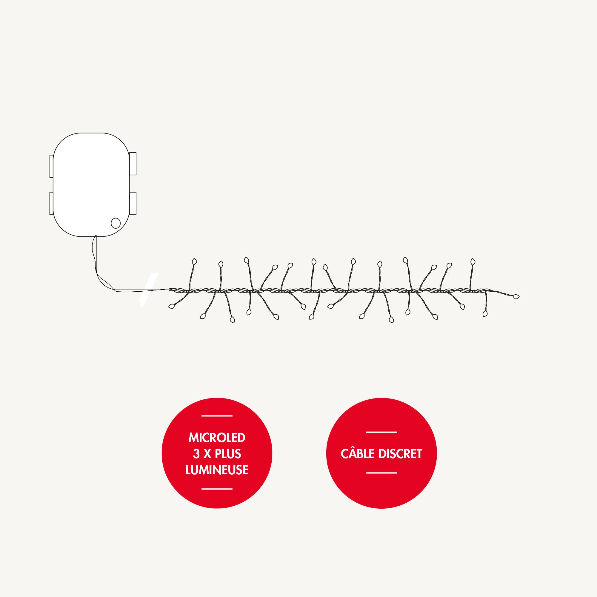 Guirlande fixe voie lactée sur piles